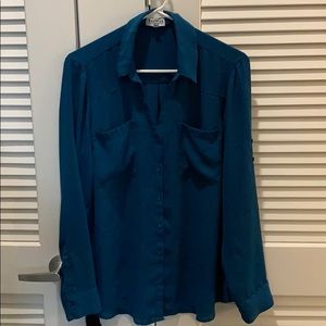 Express teal Portofino blouse